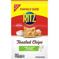 RITZ Toasted Chips Sour Cream and Onion, Family Size, 11.4 oz, 11.4 Ounce