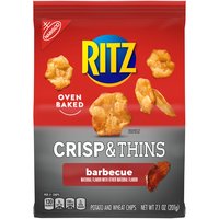 RITZ Crisp and Thins Barbecue Chips, 7.1 oz, 7.1 Ounce