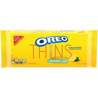 OREO Thins Lemon Flavored Creme Sandwich Cookies, Family Size, 13.1 Ounce
