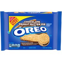 OREO Chocolate Peanut Butter Pie Sandwich Cookies, Family Size, 17 oz, 17 Ounce