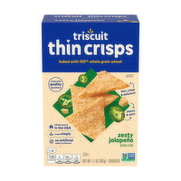 Triscuit Thin Crisps Zesty Jalapeno Whole Grain Wheat Crackers, 7.1 Ounce