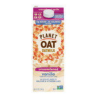 Planet Oat Oatmilk Unsweetened Vanilla, 52 Ounce