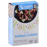 Franklin Farms Seitan Cubes, Vegan, 8 Ounce