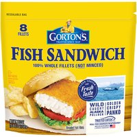 Gorton's Fish Sandwich Fillet, Breaded, 18.3 Ounce