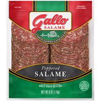 Gallo Salame Deli Thin Sliced Peppered Hard Salami, 6 Ounce