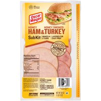 Oscar Mayer Honey Ham & Honey Smoked Turkey Sub Kit, 28 Ounce