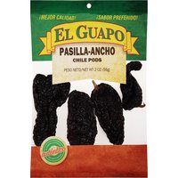 El Guapo Pasilla, Ancho Chili Pods, 2 Ounce