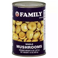 Family Whole Mushroom, 8 Ounce