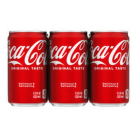 Coca Cola Mini, Cans (Pack of 6), 45 Ounce