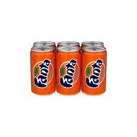 Fanta Orange Mini, Cans (Pack of 6), 45 Ounce