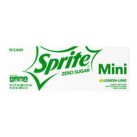 Sprite Zero Sugar Fridge Pack Cans, 7.5 fl oz, (10-Pack), 75 Ounce