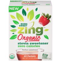 Born Sweet Zing Organic Stevia Sweeteners, 40 Each