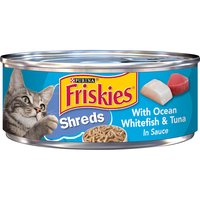 Friskies Shreds with Ocean Whitefish & Tuna in Sauce, 5.5 Ounce