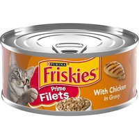 Friskies Gravy Wet Cat Food, Prime Filets with Chicken, 5.5 Ounce
