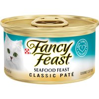 Fancy Feast Pate Wet Cat Food, Seafood, 3 Ounce