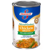 Swanson Natural Chicken Broth, 33% Less Sodium, 14.5 Ounce