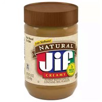 Jif Natural Creamy Peanut Butter, 16 Ounce