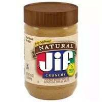 Jif Peanut Butter, Natural Crunchy, 16 Ounce