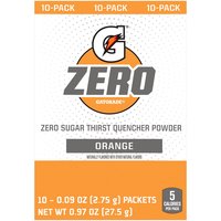 Gatorade Zero, Powder Orange, 8.4 Ounce