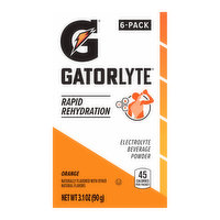 Gatorade Gatorlyte Orange Electrolyte Beverage Powder, 6 count, 3.1 Ounce