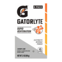 Gatorade Gatorlyte Cherry Lime Electrolyte Beverage Powder, 6 count, 3.1 Ounce