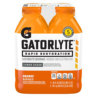 Gatorade Gatorlyte Electrolyte Beverage, Orange, 20 Fl Oz (4-pack), 80 Ounce