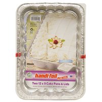 Handi-Foil Eco-Foil Cake Pan & Lid, 13X9, 2 Each