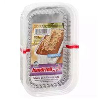 Handi-Foil Eco-Foil Mini Loaf Pans with Lids, 5 Each