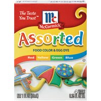 McCormick Food Color,  Assorted, 4 Each