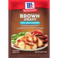 McCormick Brown Gravy Mix,  30% Less Sodium, 0.87 Ounce