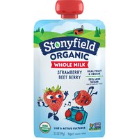 Stonyfield Organic Whole Milk Yogurt, Strawberry Beet Berry, 3.5 Ounce