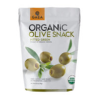 Gaea Organic Olive Snack with Pitted Green Olives, 2.3 Ounce