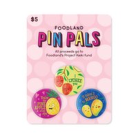 Pin Pals - Fruit, 3 Each