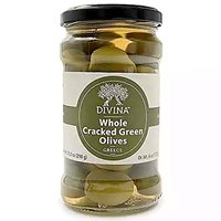 Divina Olives, Cracked Green, 6 Ounce