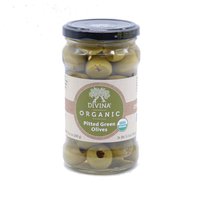 Divina Organic Pitted Green Olives, 5.3 Ounce