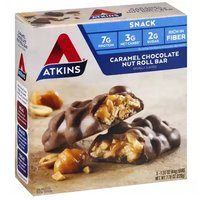 Atkins Snack Nut Roll, Caramel Chocolate, 5 Each