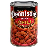 Dennison's Chili Con Carne, Beans, Hot, 15 Ounce