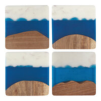 Danica Heirloom Skyline Azure Coasters (Set of 4), 1 Each