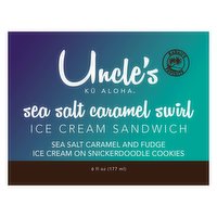 Uncle's Handmade Sea Salt Caramel Swirl Ice Cream Sandwich, 6 Ounce