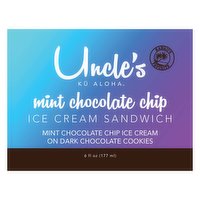 Uncle's Handmade Ice Cream, Mint Chocolate Chip, 6 Ounce