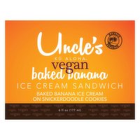 Uncles Vegan Baked  Banana Ice Cream Sandwich, 6 Ounce