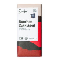 Raaka Bourbon Cask Aged Unroasted Dark Chocolate 82%, 1.8 Ounce