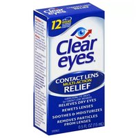 Clear Eyes Eye Drops, Contact Lens Relief, 0.5 Ounce