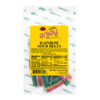 Enjoy Rainbow Sour Belts, 2.5 Ounce