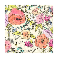 Boston International Lunch Napkin Flower Party Cream, 1 Each