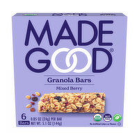MadeGood Granola Bars, Mixed Berry, 5.1 Ounce