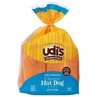 Udi's Classic Hot Dog Buns, Gluten Free, 6 Each