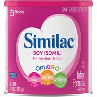 Similac Soy Isomil For Fussiness and Gas Infant Formula with Iron Powder, 12.4 Oz, 12.4 Ounce