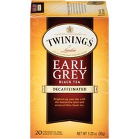 Twinings of London Earl Grey Tea, Decaffeinated, 20 Each