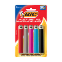 BIC Classic Lighters, 5 Each